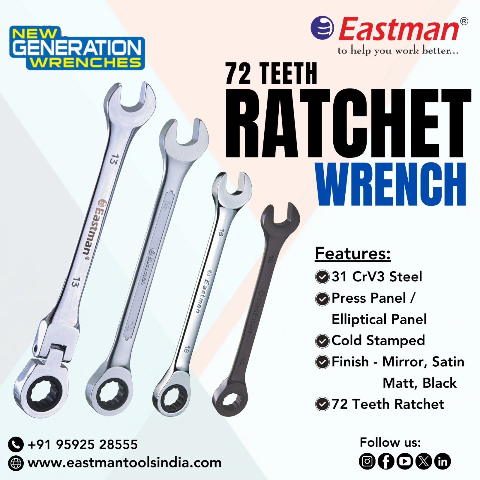 Ratchet Spanner (Flexi) E-4101 - Image 3